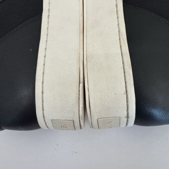 Vince Warren Black Leather Women's Platform Sneakers - Picture 5 of 16